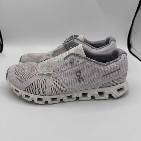 On Cloud 5 Running Shoes Womens Size 9 Lily Frost Purple Lavender Missing Lace - Picture 3 of 8